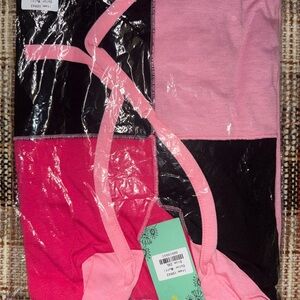 Colorblock Pink and Black Women's Sweater